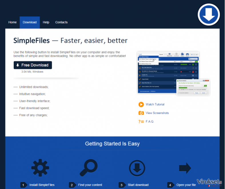 SimpleFiles kuvankaappaus SimpleFiles kuvankaappaus