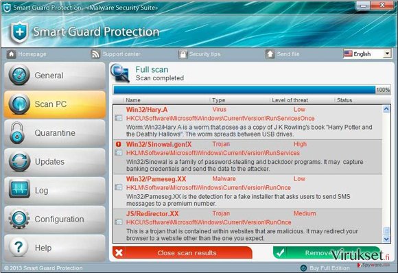Smart Guard Protection kuvankaappaus Smart Guard Protection kuvankaappaus