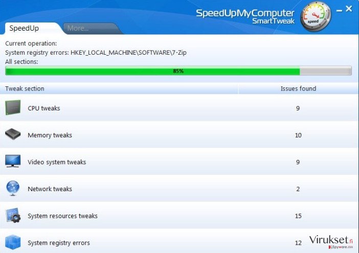 SpeedUpMyComputer kuvankaappaus SpeedUpMyComputer kuvankaappaus