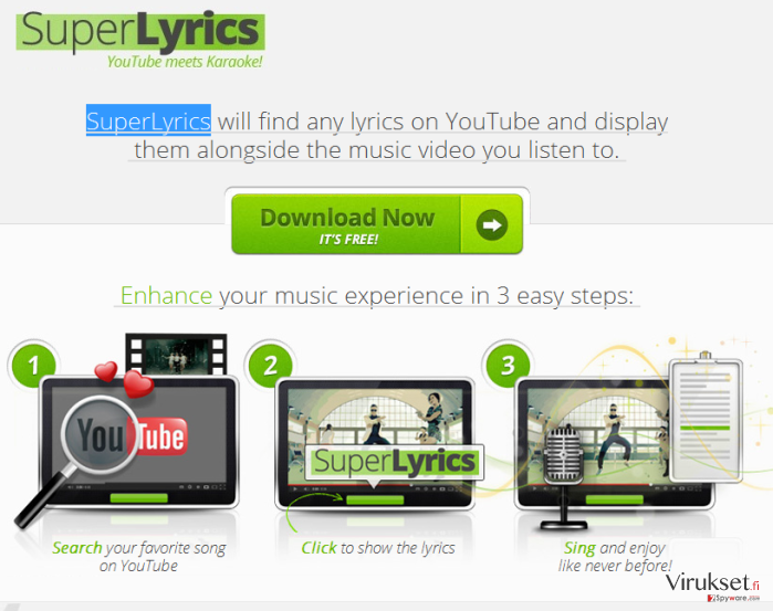 SuperLyrics mainokset kuvankaappaus SuperLyrics mainokset kuvankaappaus