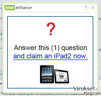 Text Enhance virus kuvankaappaus Text Enhance virus kuvankaappaus