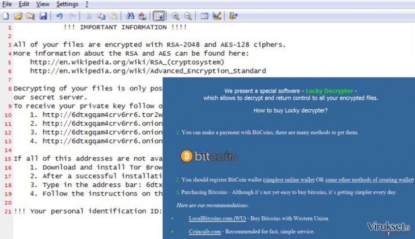Locky virus kuvankaappaus Locky virus kuvankaappaus