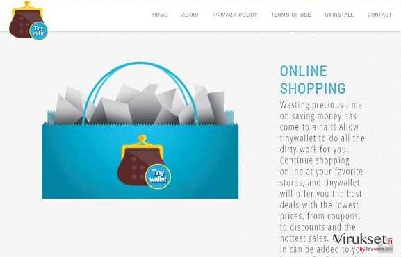 TinyWallet mainokset kuvankaappaus TinyWallet mainokset kuvankaappaus
