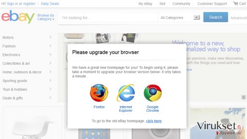 Update-browser.org pop-up virus kuvankaappaus Update-browser.org pop-up virus kuvankaappaus