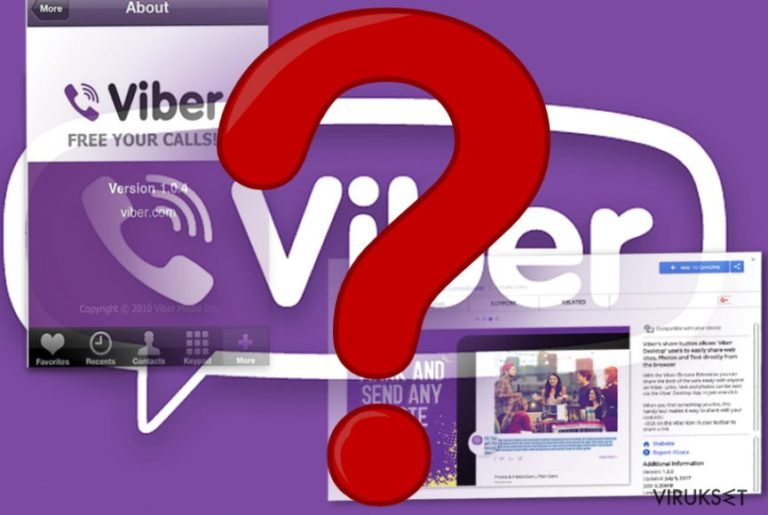 Viber mobiilisovelluksen ja selaimen laajennuksen kuva