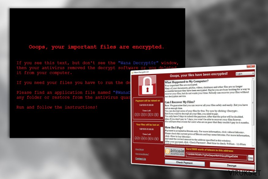 WanaCrypt0r virus WanaCrypt0r virus