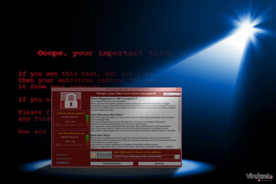 Kuva näyttää WannaCry 3.0 saapumisen Kuva näyttää WannaCry 3.0 saapumisen