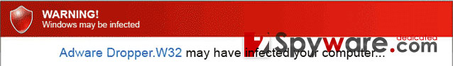 Warning! Windows may be infected kuvankaappaus Warning! Windows may be infected kuvankaappaus