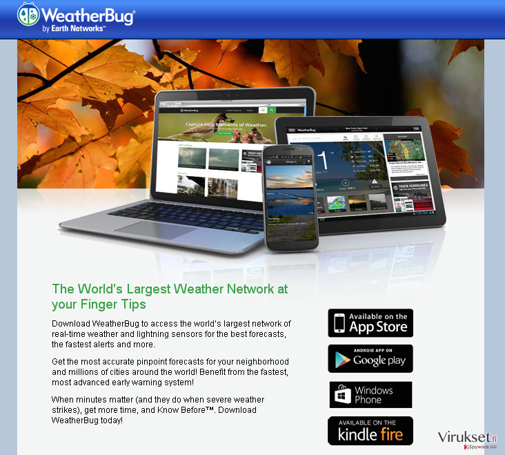 Weather Bug Mainokset kuvankaappaus Weather Bug Mainokset kuvankaappaus