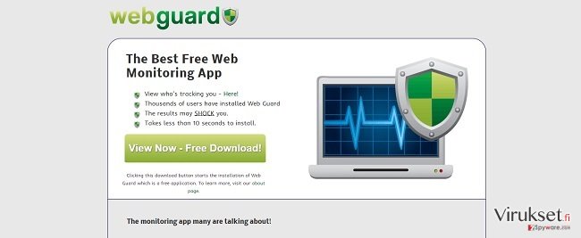 Web Guard virus kuvankaappaus Web Guard virus kuvankaappaus