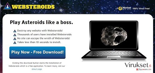 Websteroids mainokset kuvankaappaus Websteroids mainokset kuvankaappaus