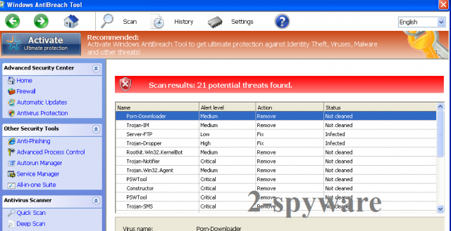 Windows AntiBreach Tool kuvankaappaus Windows AntiBreach Tool kuvankaappaus