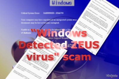 “Windows Detected ZEUS Virus” Tech support scam