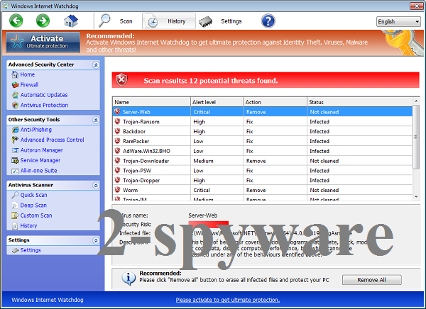 Windows Internet Watchdog kuvankaappaus Windows Internet Watchdog kuvankaappaus
