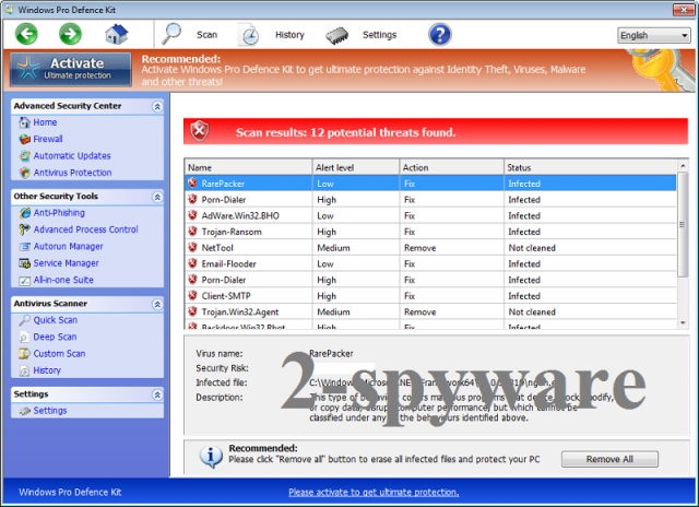 Windows Pro Defence Kit kuvankaappaus Windows Pro Defence Kit kuvankaappaus