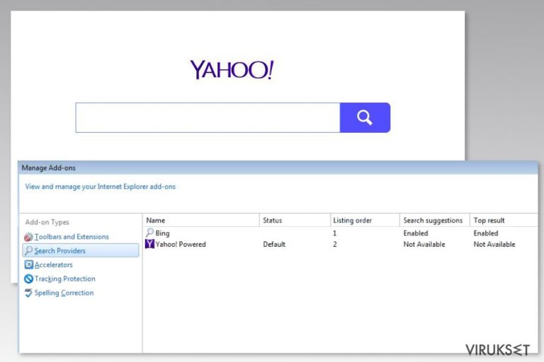 Yahoo Powered viruksen kuva