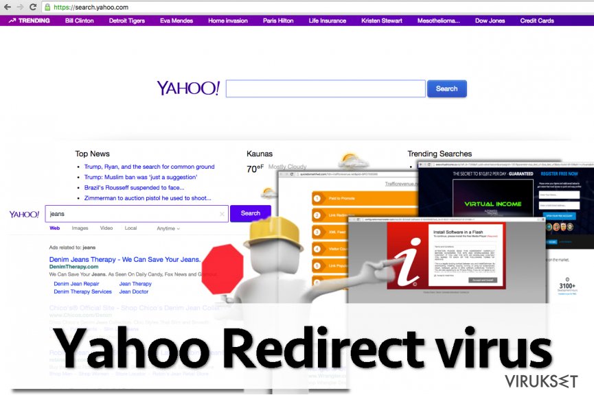 Poista Yahoo Redirect virus (Poisto-opas) - marras 2018 päivitys