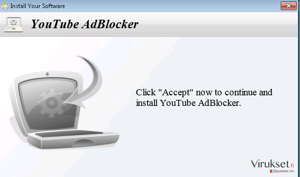 YoutubeAdBlocker mainosohjelma kuvankaappaus YoutubeAdBlocker mainosohjelma kuvankaappaus
