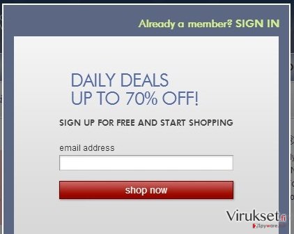 Zulily.com mainokset kuvankaappaus Zulily.com mainokset kuvankaappaus